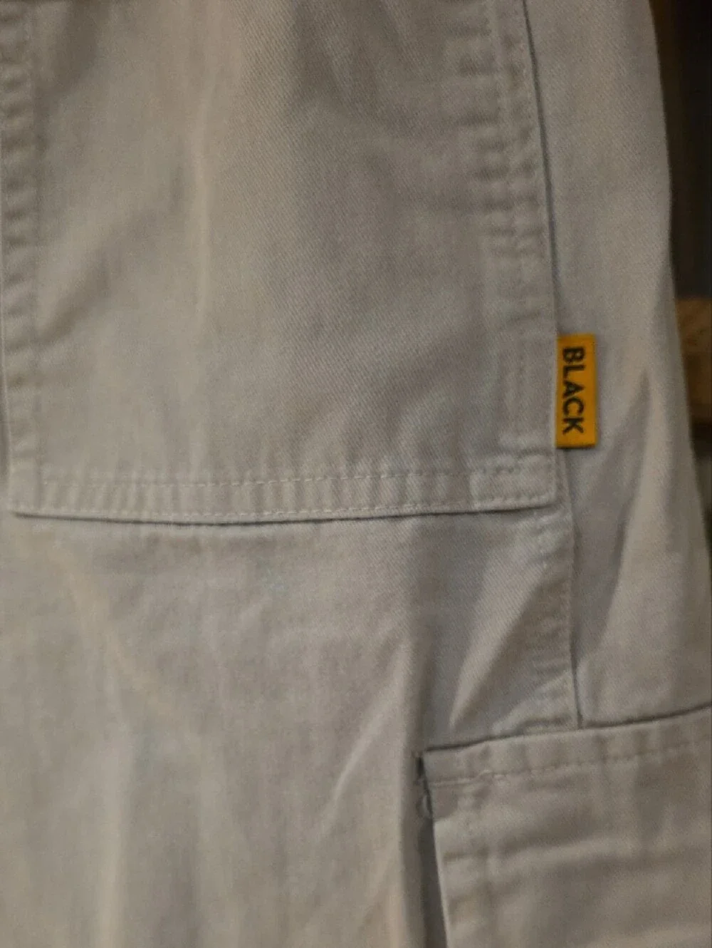 Black Light Beige Cargo Pants with Drawstring